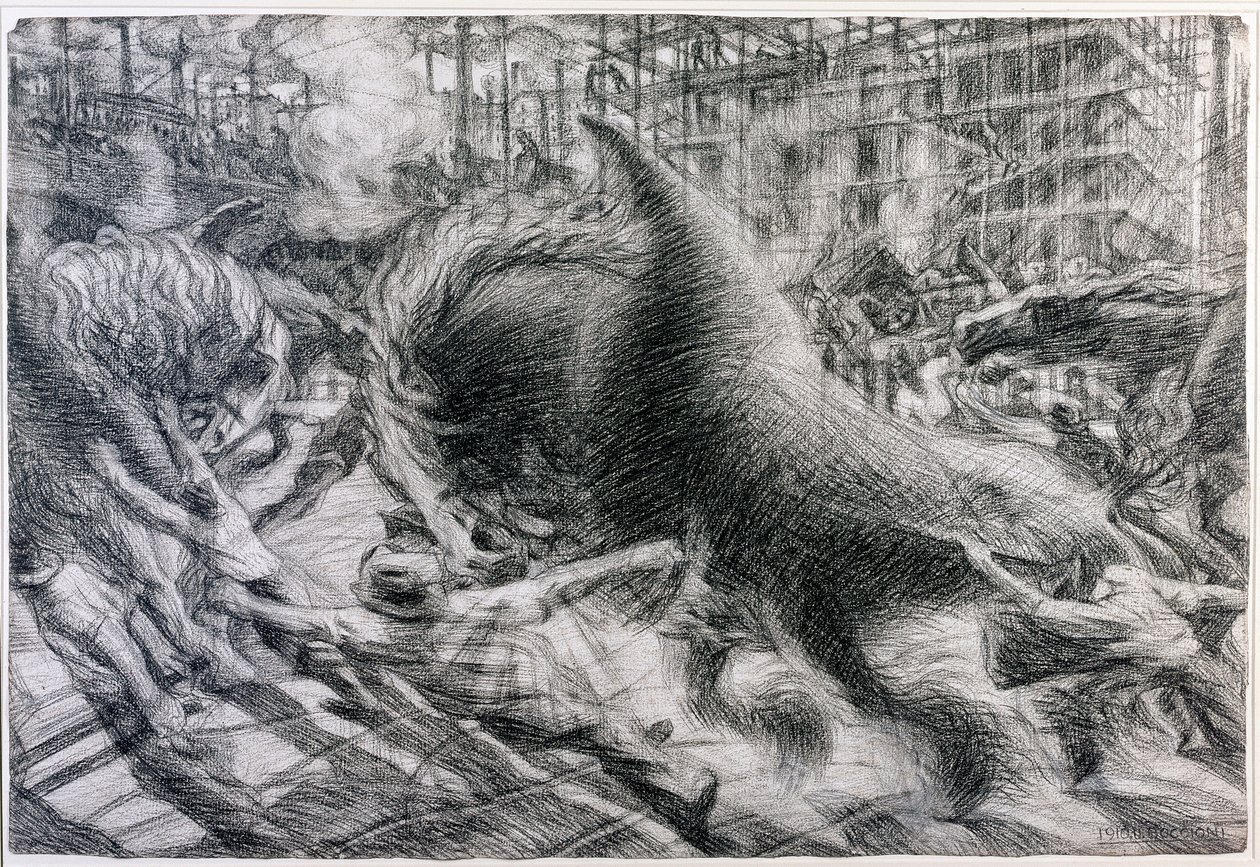 Futurismus: Die aufsteigende Stadt von Umberto Boccioni
