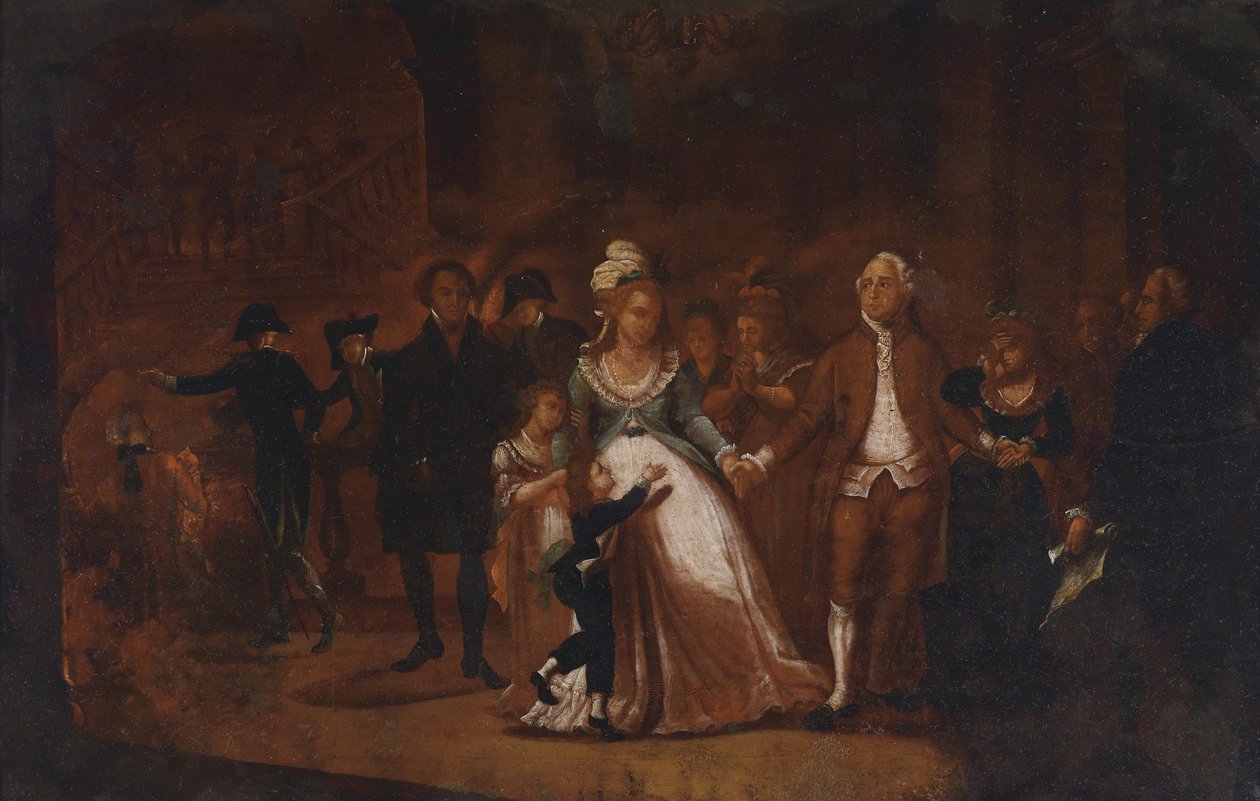 Abschied König Louis XVI. von seiner Familie im Temple von Unbekannt Unbekannt