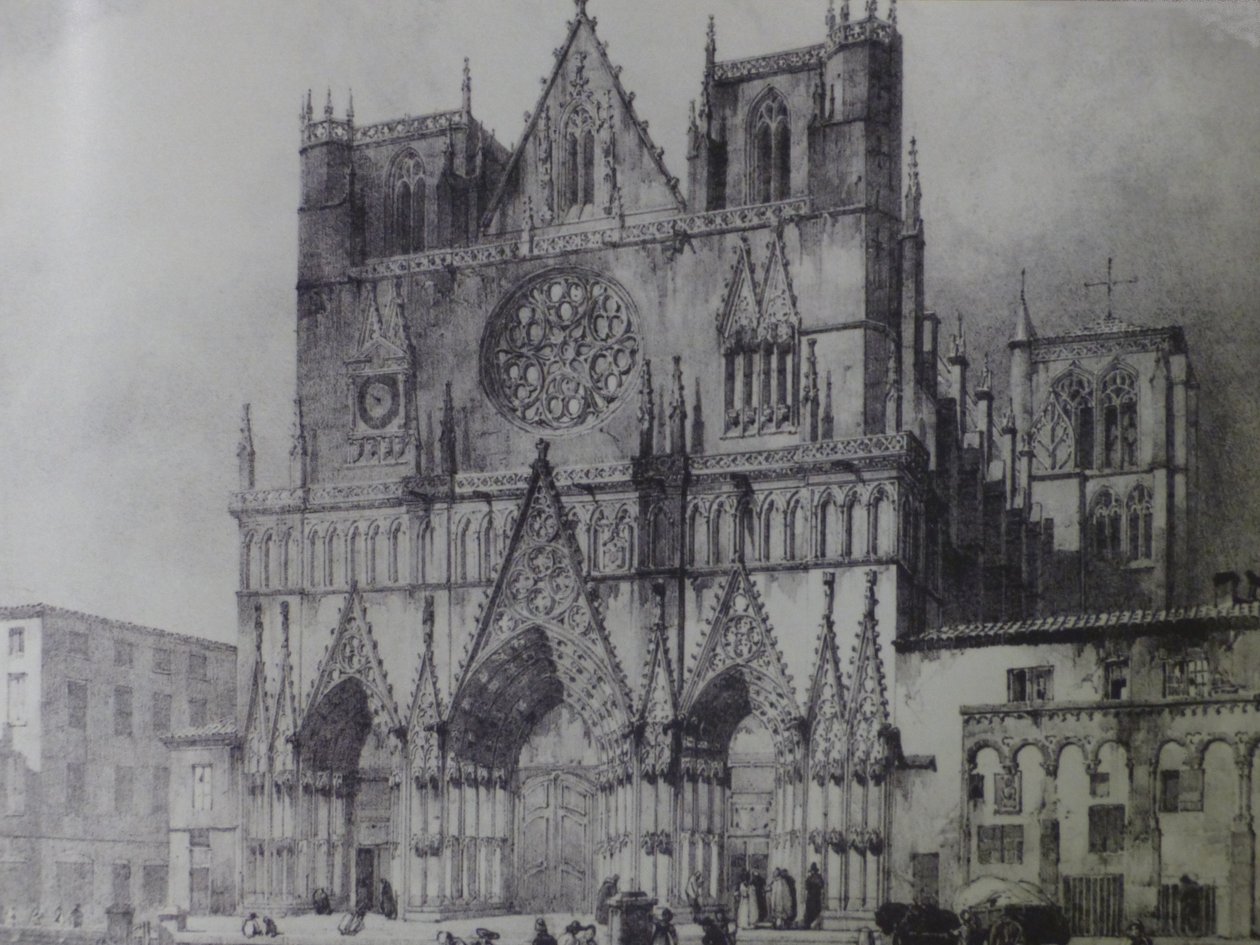 Fassade der Kathedrale Saint-Jean de Lyon von Unbekannt Unbekannt