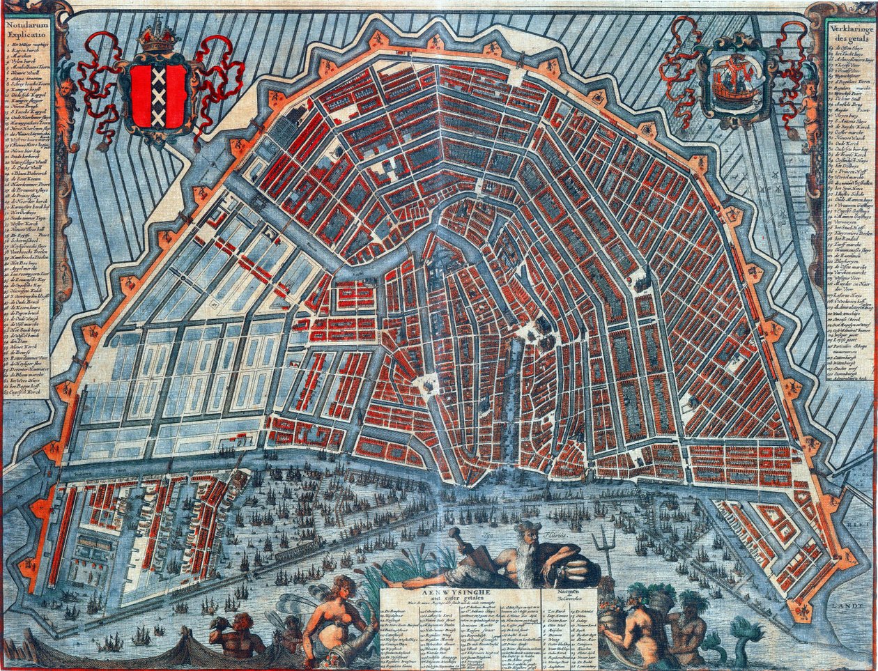 Karte von Amsterdam im Jahr 1692 von Unbekannt Unbekannt