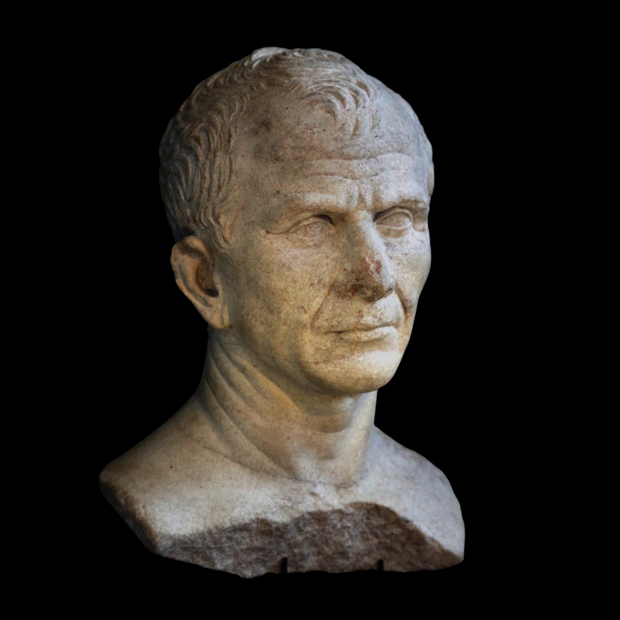 Vermutetes Büste von Caesar, fotografiert in Genf während der temporären Ausstellung Caesar und die Rhone von Unbekannt Unbekannt