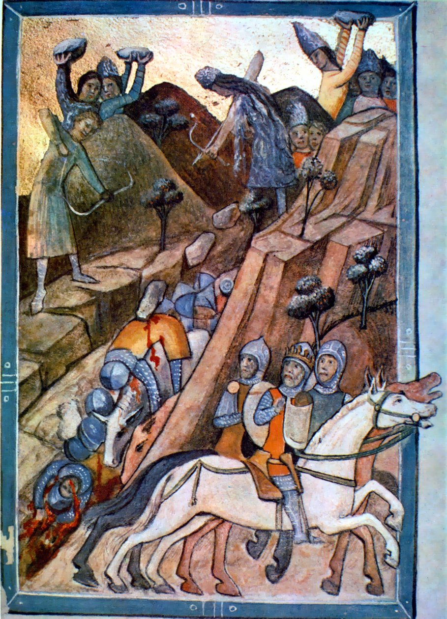 Die Schlacht von Posada im Chronicon Pictum S. 146 von Unbekannt Unbekannt