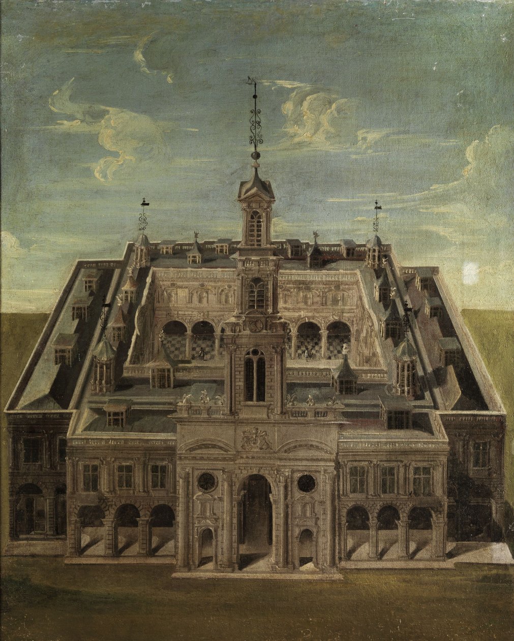 Schloss aus der Vogelperspektive von Unbekannt Unbekannt