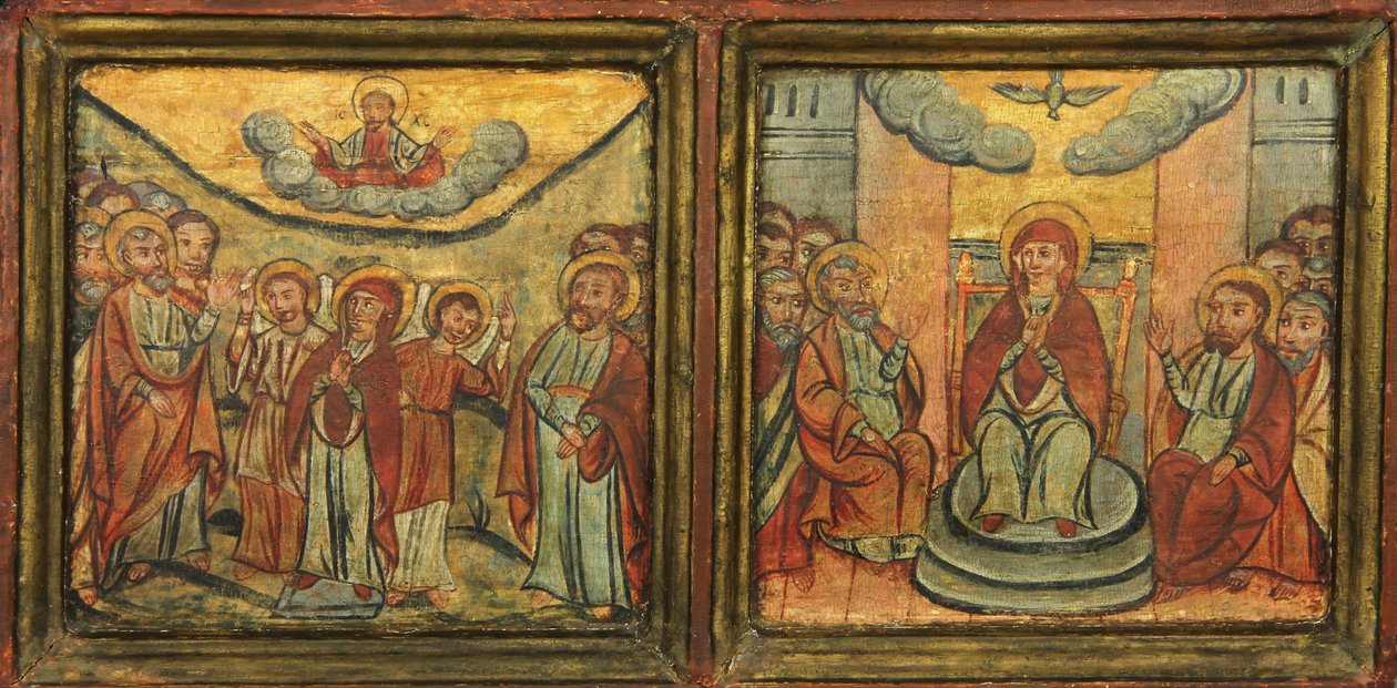 Himmelfahrt Christi. Herabkunft des Heiligen Geistes von Unbekannt Unbekannt