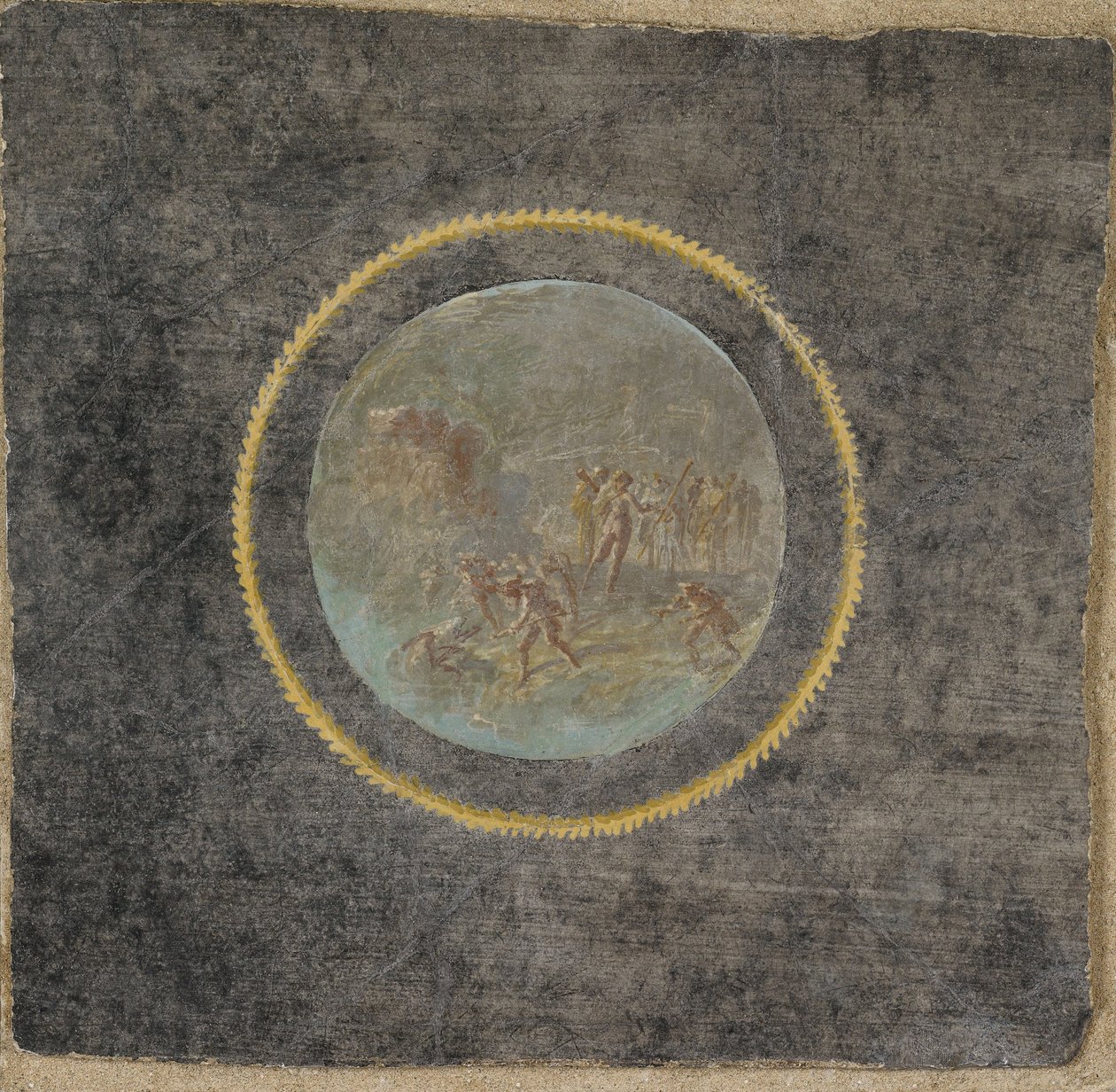 Fresko-Fragment mit Herakles und Hesione von Unbekannt Unbekannt