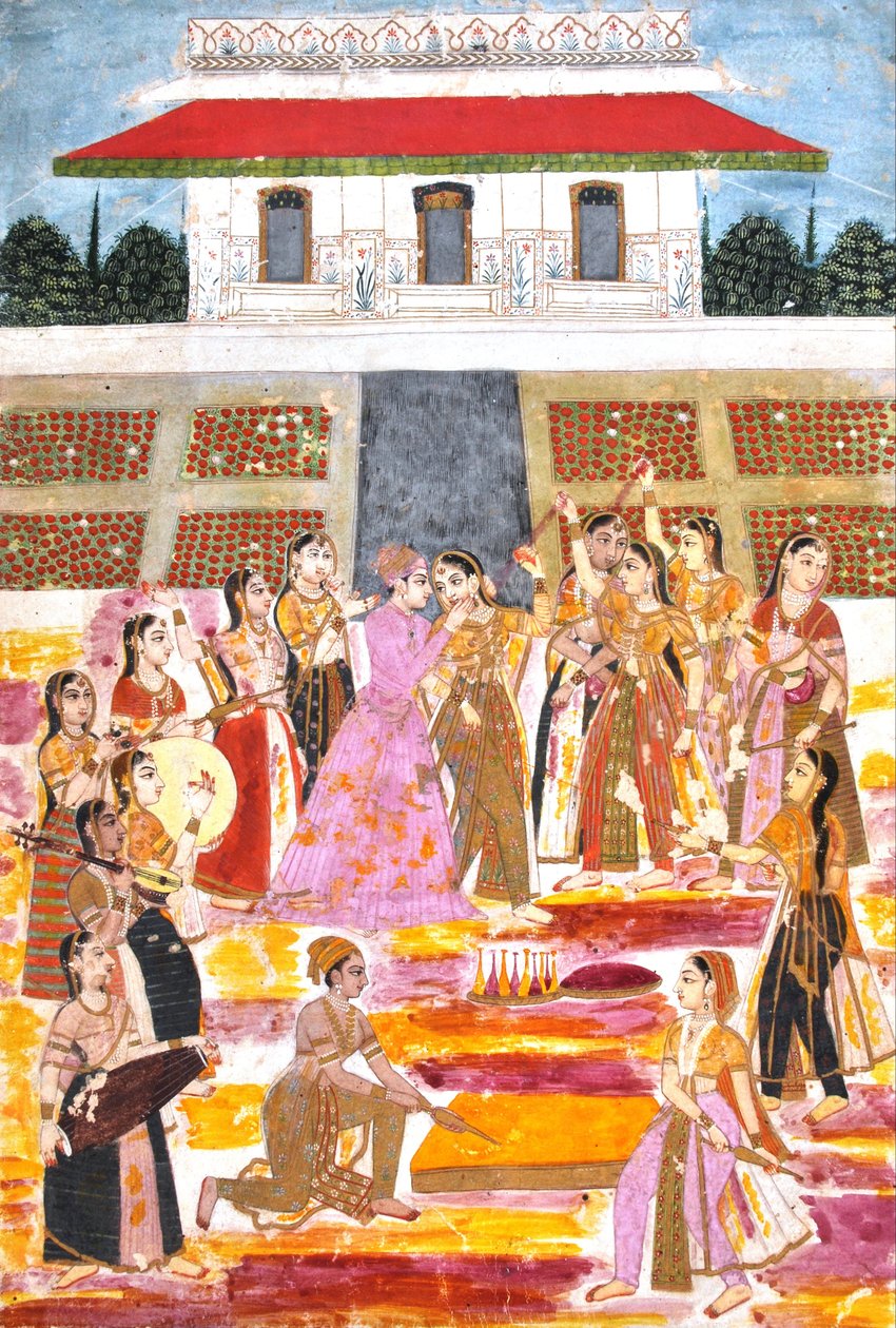 Prinz spielt Holi im Harem von Unbekannt Unbekannt