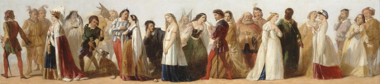 Prozession von Charakteren aus Shakespeares Stücken von Unbekannt Unbekannt