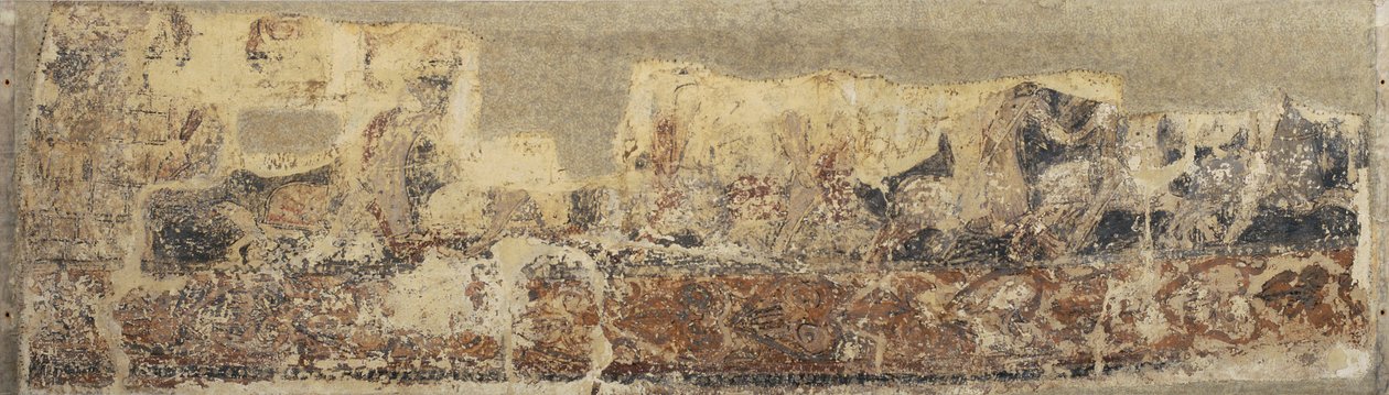Profane Gemälde aus Sigena- Ritter verlassen eine Burg für die Schlacht von Unbekannt Unbekannt
