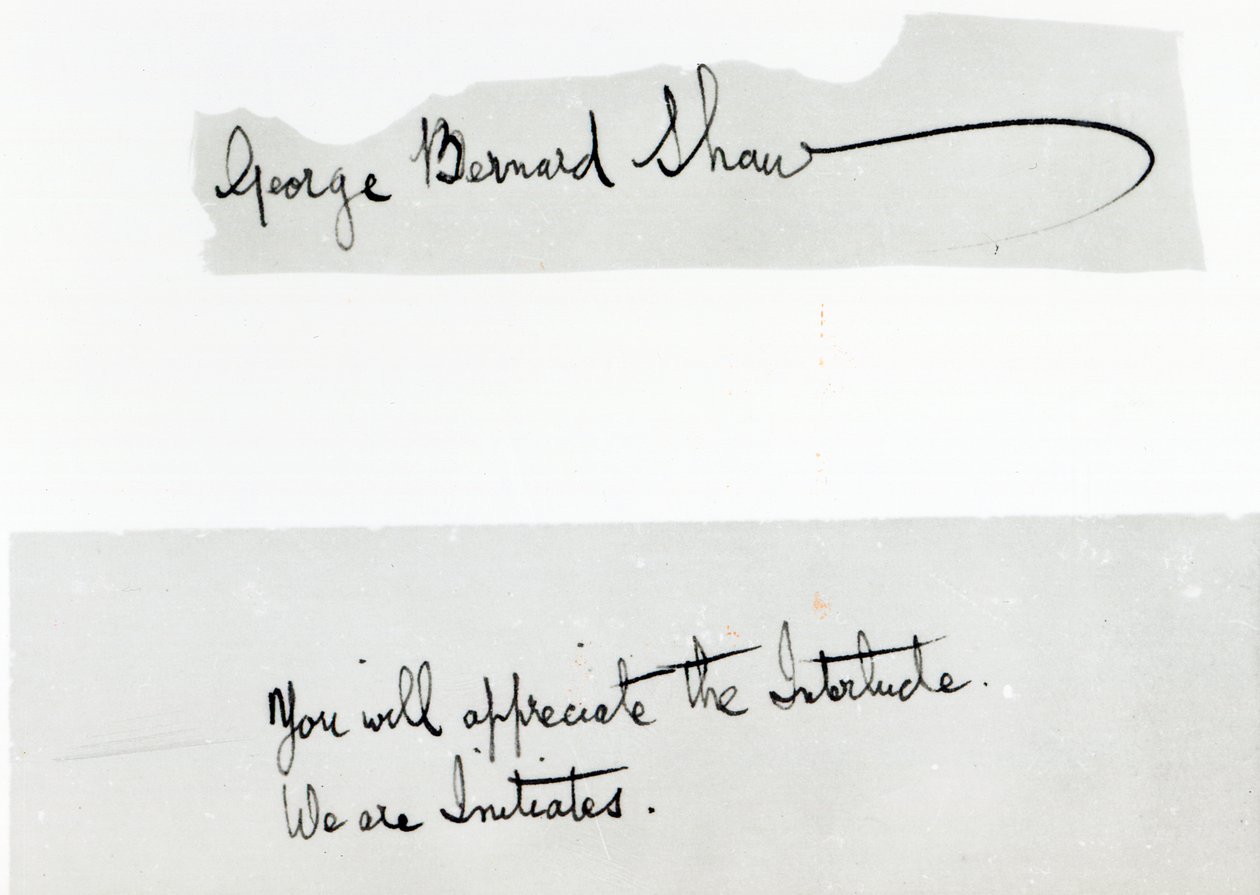 Unterschrift von George Bernard Shaw von Unbekannt Unbekannt