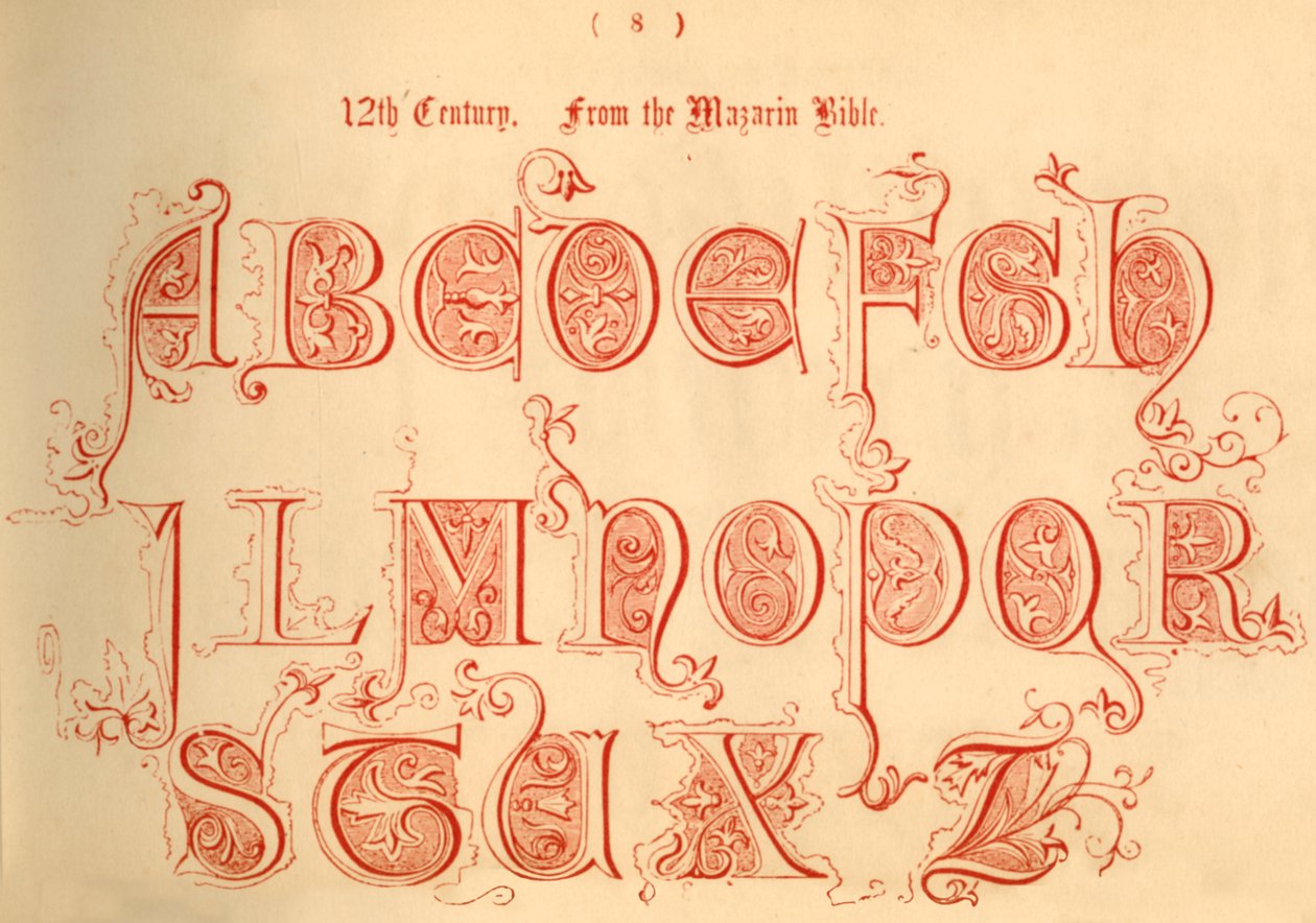 12. Jahrhundert. Aus der Mazarin-Bibel, 1862 von Unbekannt