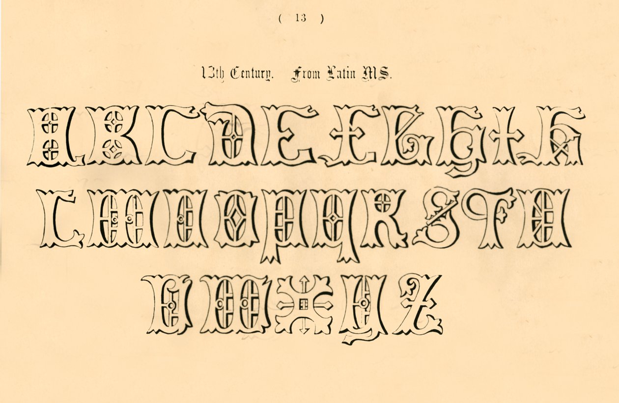 13. Jahrhundert. Aus lateinischem Manuskript, 1862 von Unbekannt
