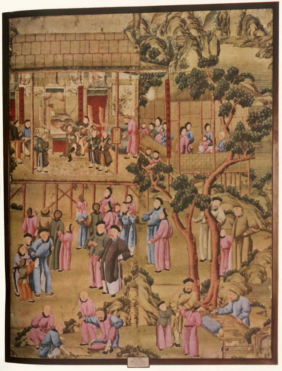 Chinesische Tapete aus dem 18. Jahrhundert im Stil der Qing-Dynastie, 1934 von Unbekannt