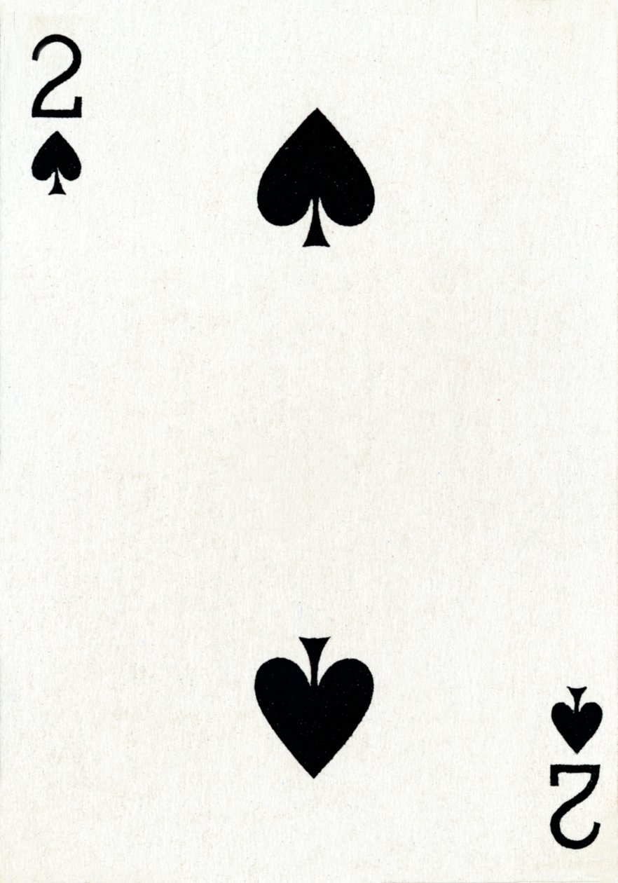 2 Pik aus einem Kartenspiel von Goodall & Son Ltd., ca. 1940 von Unbekannt