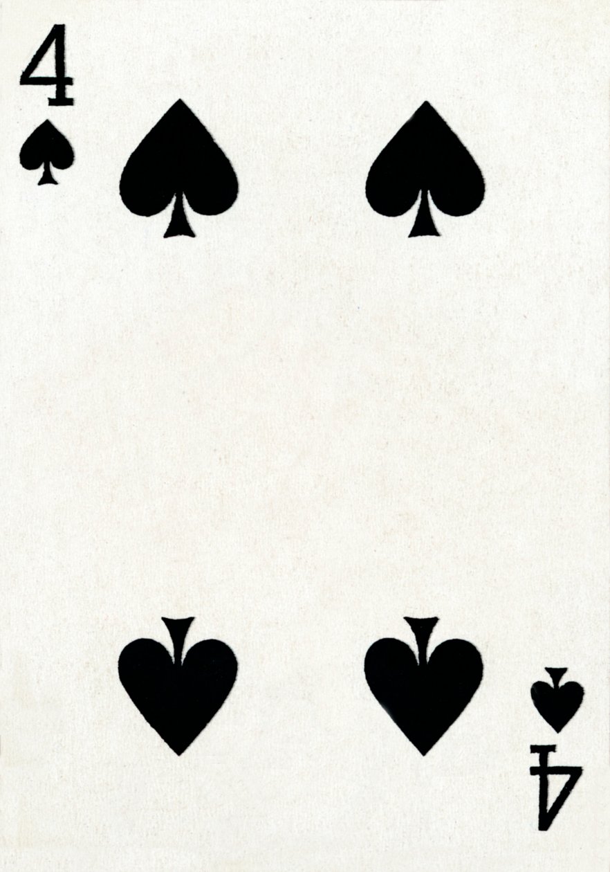 4 Pik aus einem Kartenspiel von Goodall & Son Ltd., um 1940 von Unbekannt