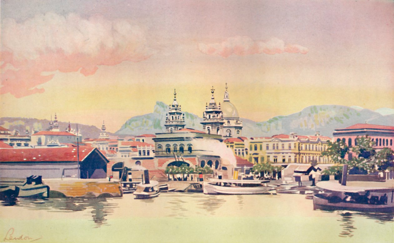Eine Ecke des Rio-Zollkais, 1914 von Unbekannt