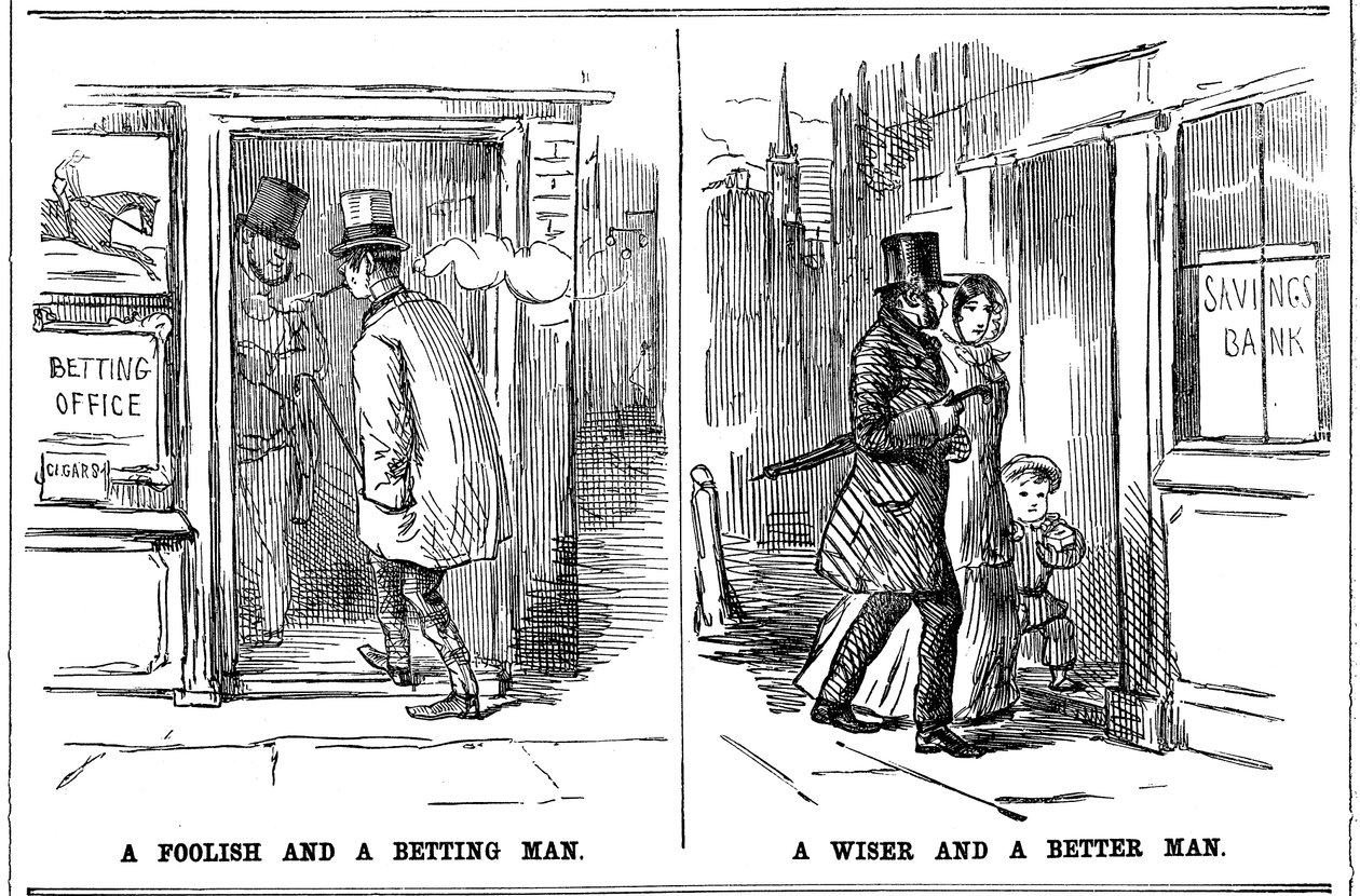 Ein törichter und ein Wettender und ein weiser und ein besserer Mann, 1852 von Unbekannt
