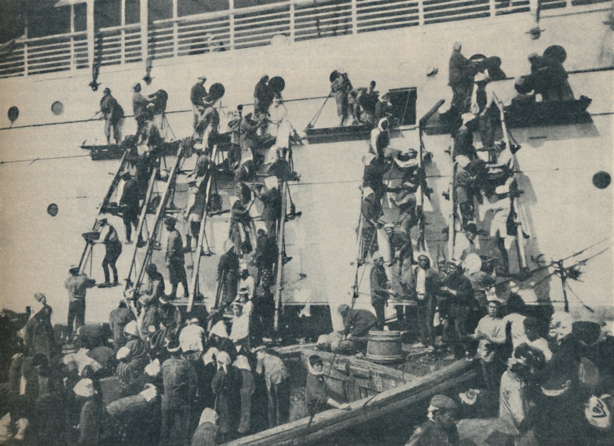 Eine neuartige Methode der Kohlenverladung im Hafen von Yokohama, 1936 von Unbekannt