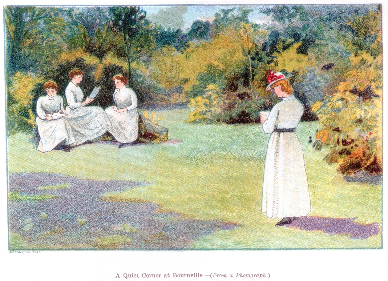 Eine ruhige Ecke in Bournville, 1892 von Unbekannt