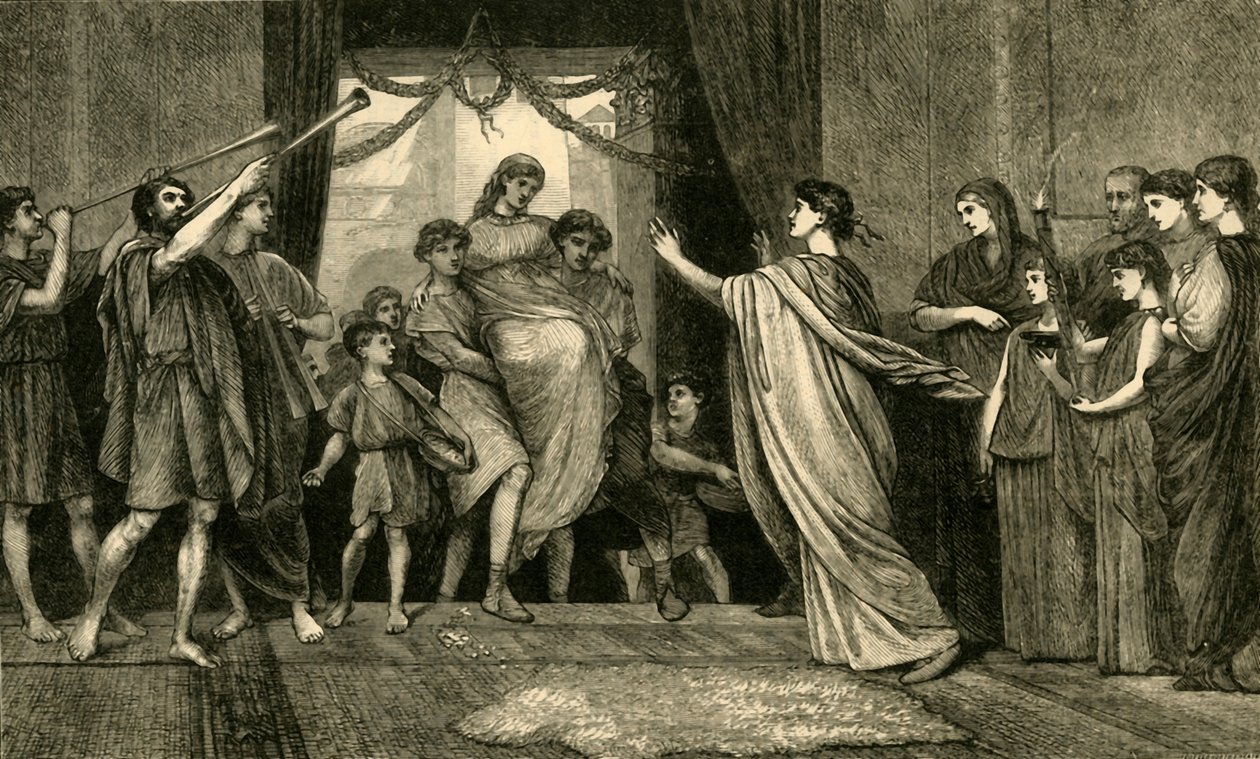 Eine römische Hochzeit - Die Heimkehr der Braut, 1881 von Unbekannt