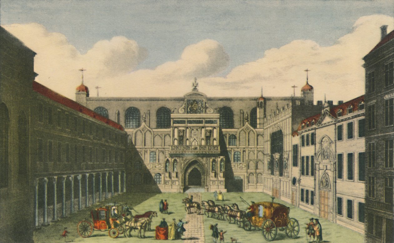 Ansicht der Guildhall der Stadt London, um 1750er Jahre von Unbekannt