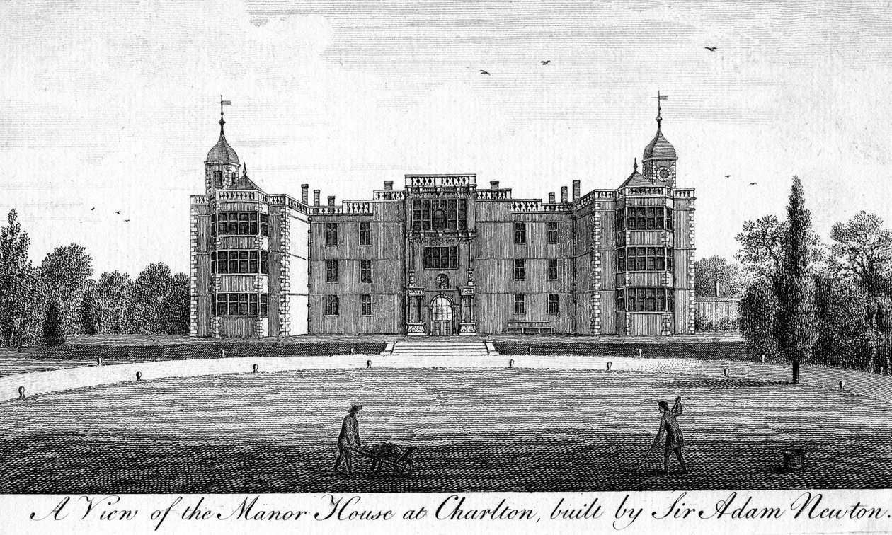Ein Blick auf das Herrenhaus in Charlton, gebaut von Sir Adam Newton von Unbekannt