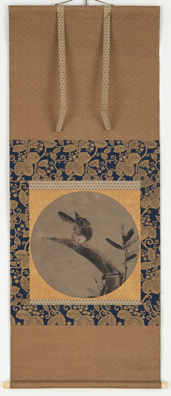 Ein Vogel auf einem Bambusstumpf, Momoyama-Periode, 1568-1615 von Unbekannt