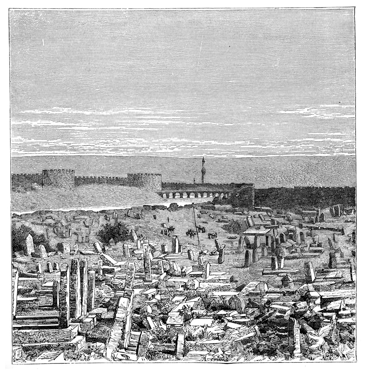 Eine Brücke über den Fluss Tigris, Diyarbakir, Türkei, 1895 von Unbekannt