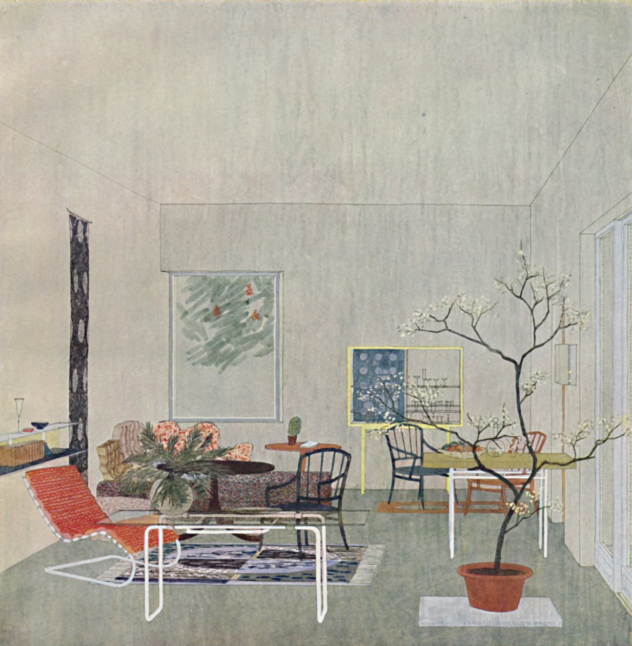 Ein Entwurf für einen Gartenraum von Georg Steinklammer aus Wien, 1935 von Unbekannt