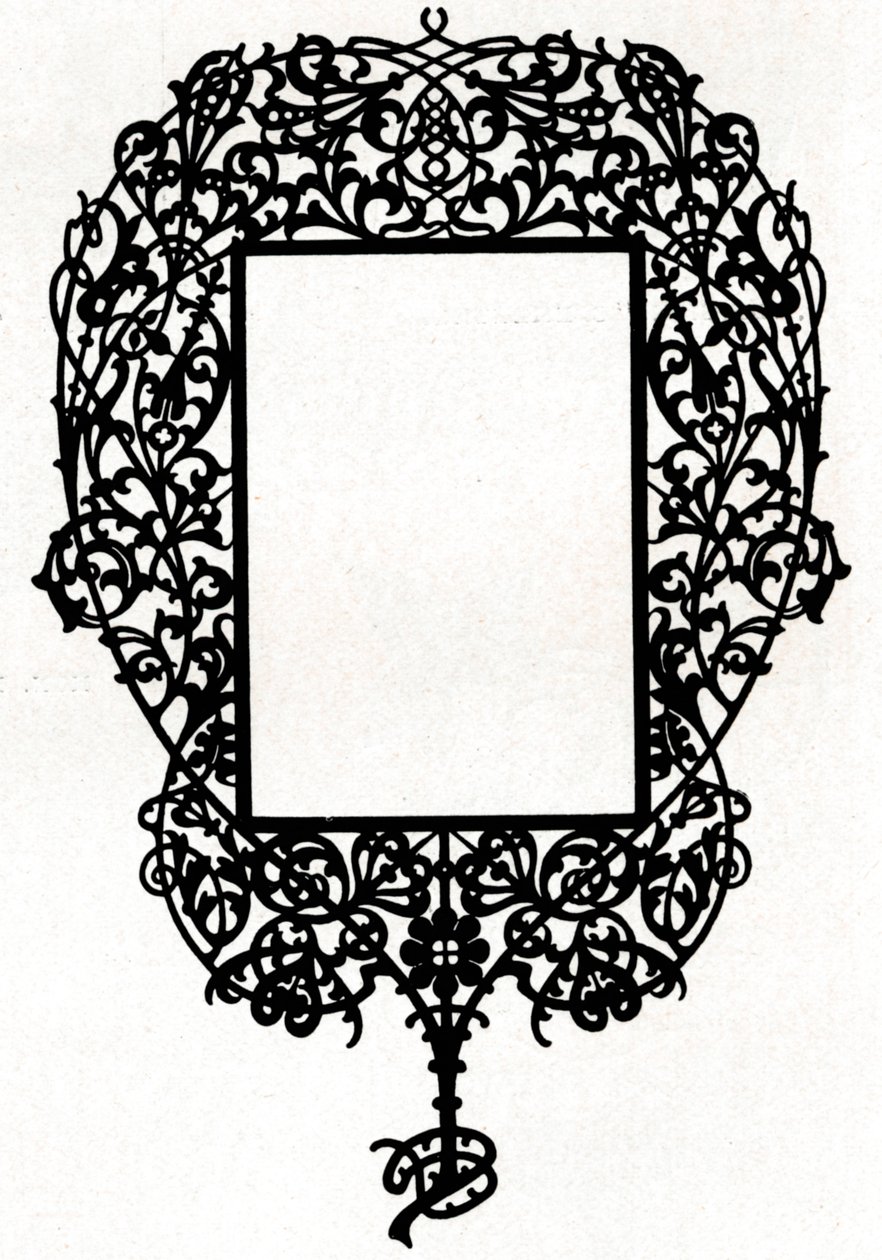Ein Entwurf für einen Bilderrahmen mit dem Titel Armiger, 1898 von Unbekannt