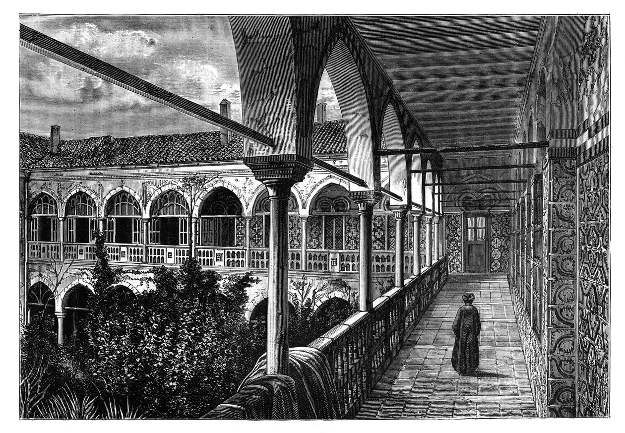 Eine Galerie im Palast von Constantine, Algerien, ca. 1890 von Unbekannt