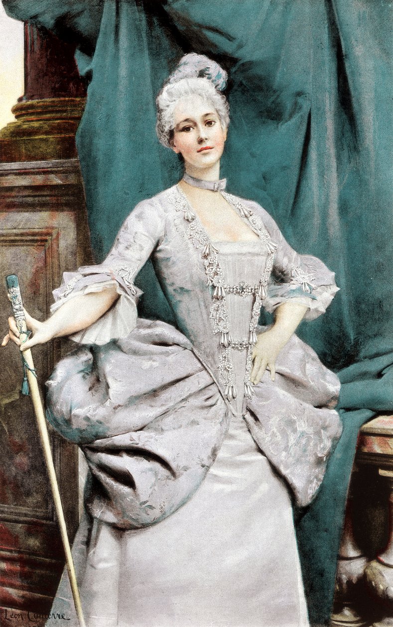 Eine Dame von Rang zur Zeit von Louis XV, 1889 von Unbekannt