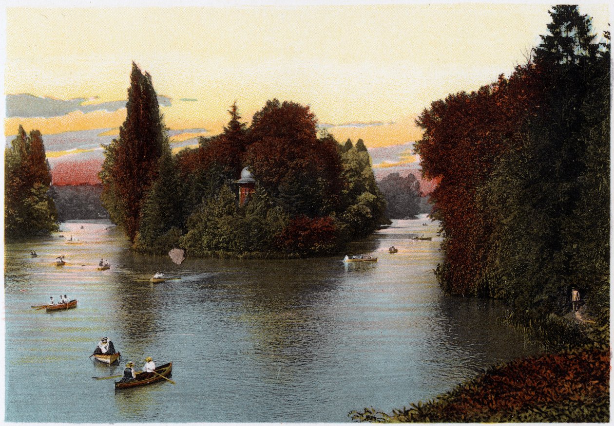 Ein See im Bois de Boulogne, Paris von Unbekannt