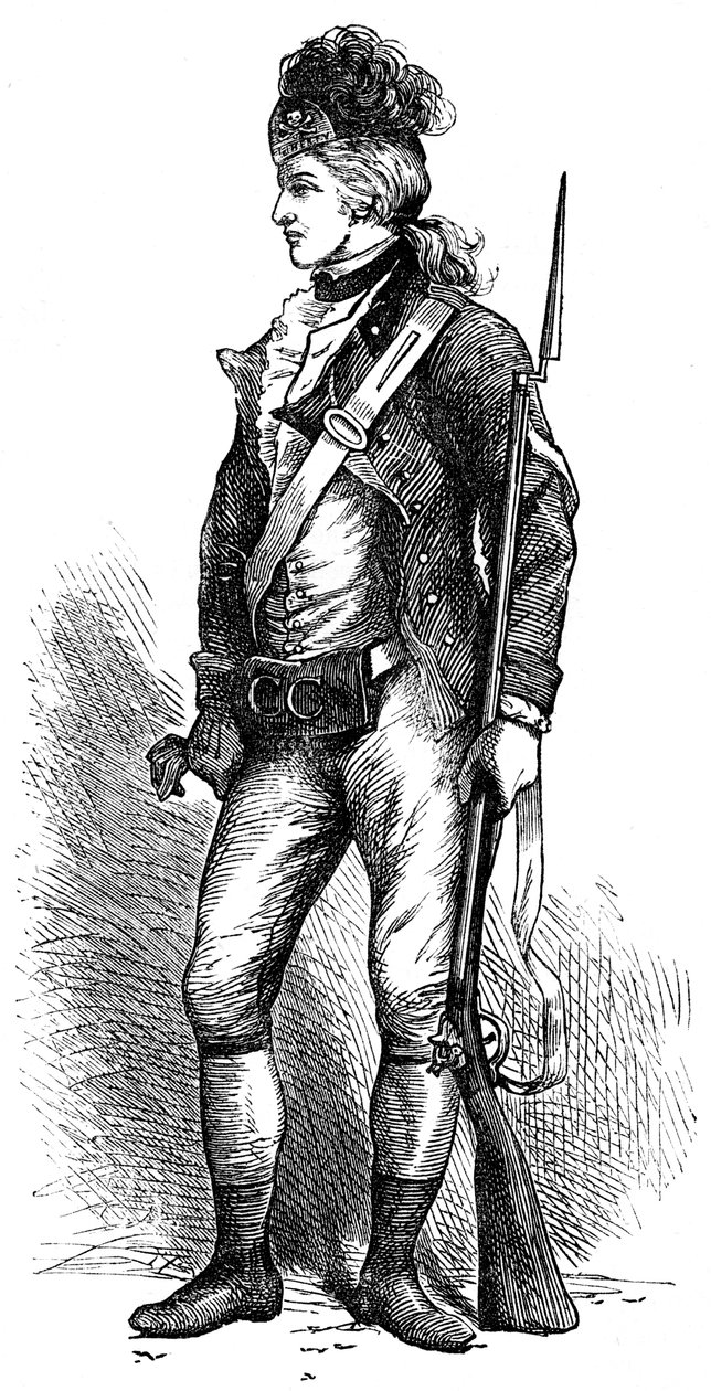 Ein echter amerikanischer Scharfschütze, um 1776-1780, um 1880 von Unbekannt