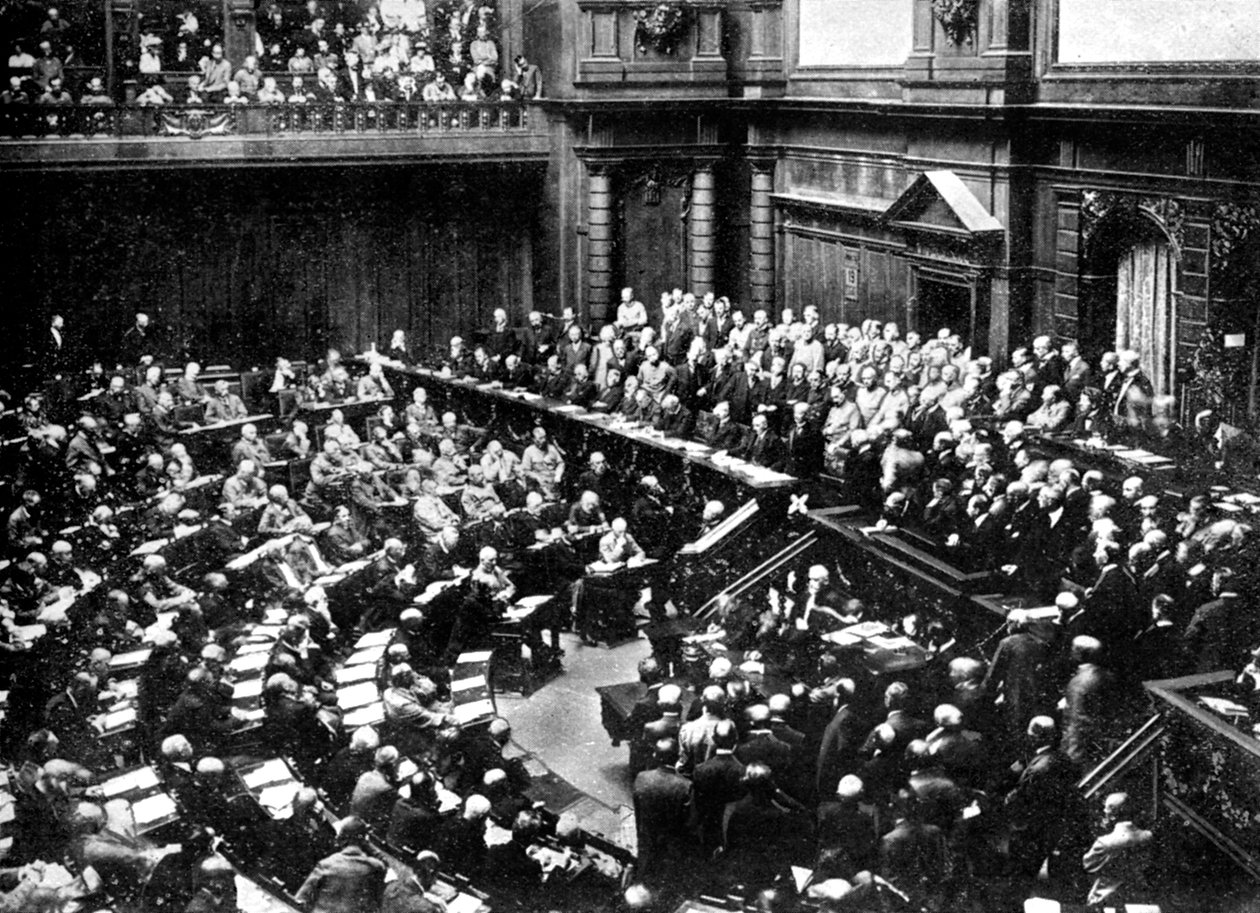 Eine typische Sitzung des Reichstags, Parlament der Deutschen Republik, 1926 von Unbekannt