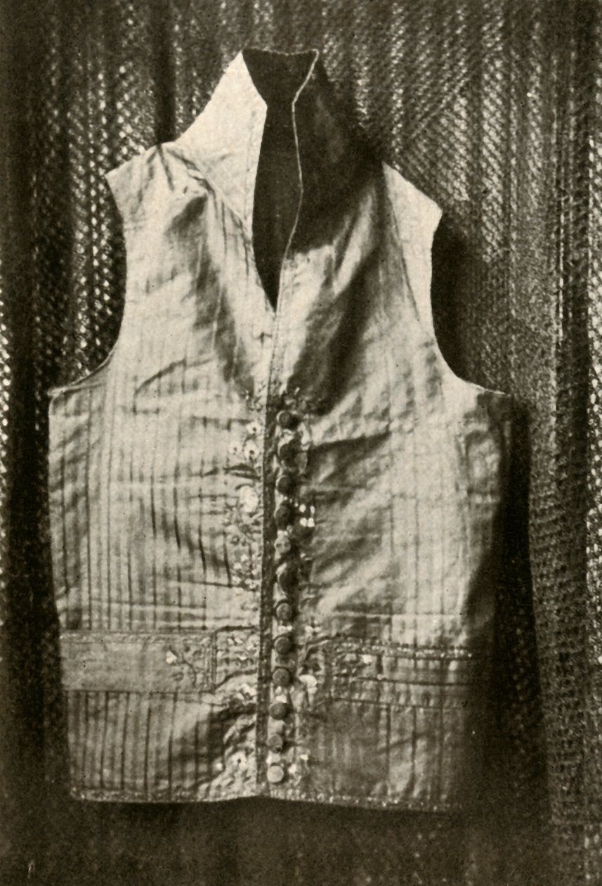Eine Weste getragen von Graf Lemcke, ca. 1798, 1937 von Unbekannt