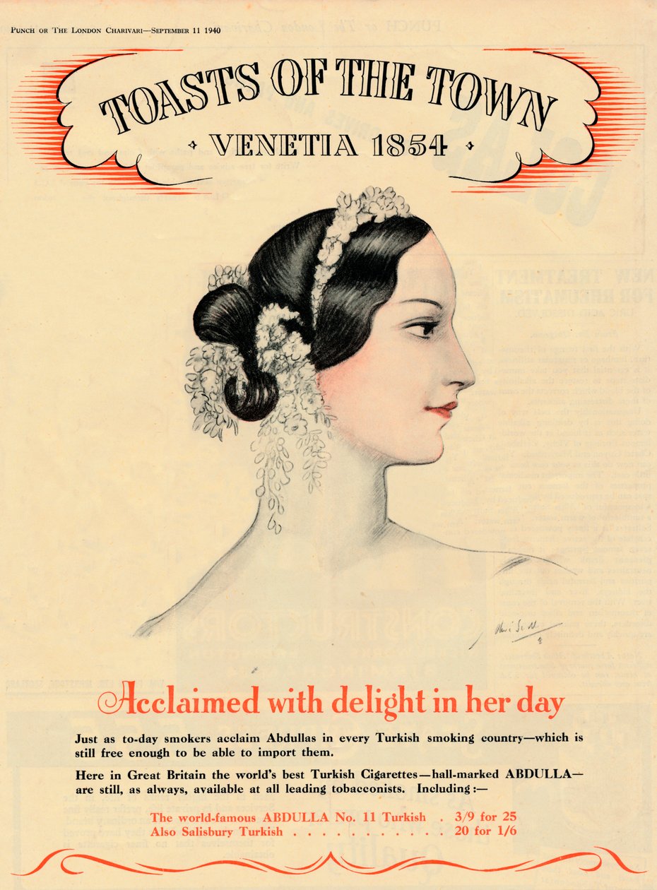 Mit Freude gefeiert in ihrer Zeit, Toasts der Stadt - Venetia 1854, 1940 von Unbekannt