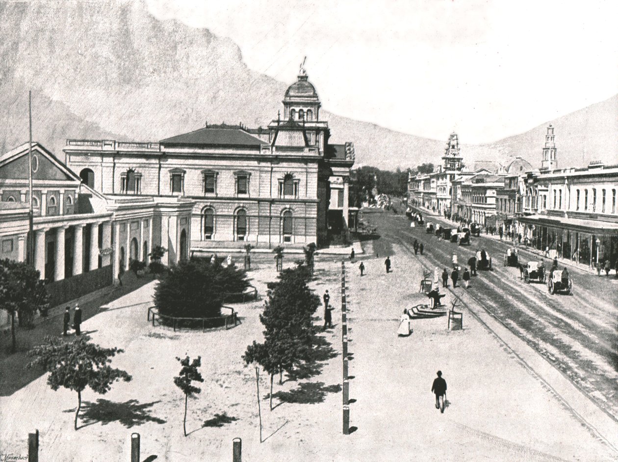 Adderley Street, mit der Commercial Exchange und der Standard Bank, Kapstadt, Südafrika, 1895 von Unbekannt