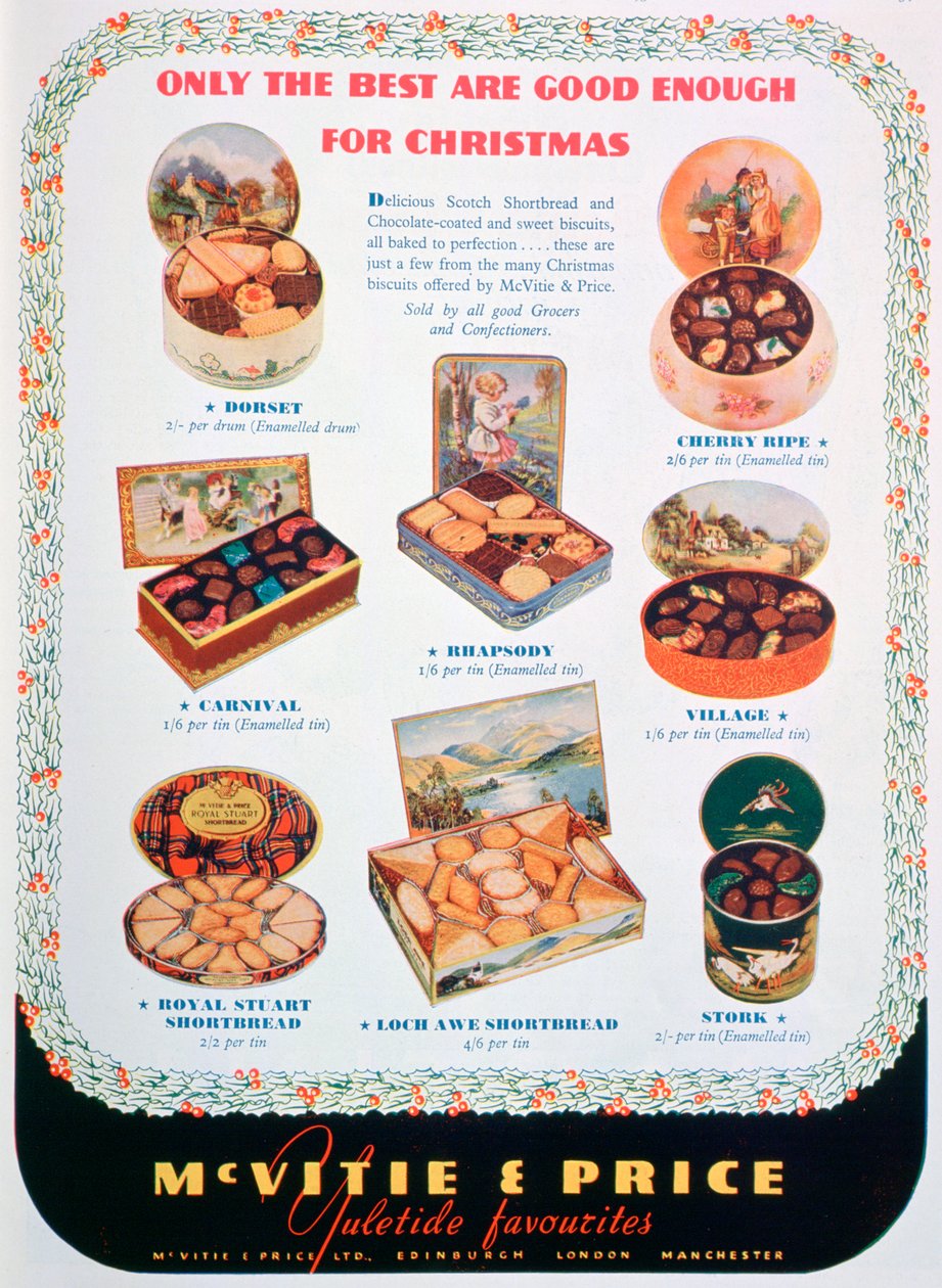 Werbung für McVitie und Price Kekse, 1938 von Unbekannt