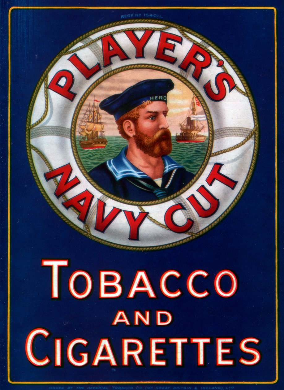Werbung für Players Navy Cut Tabak und Zigaretten, 1923 von Unbekannt