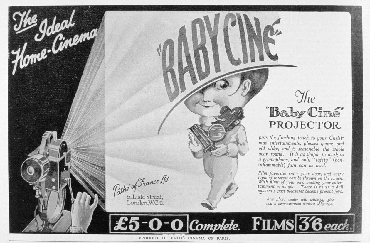 Werbung für den Pathe Babycine Filmprojektor, 1926 von Unbekannt