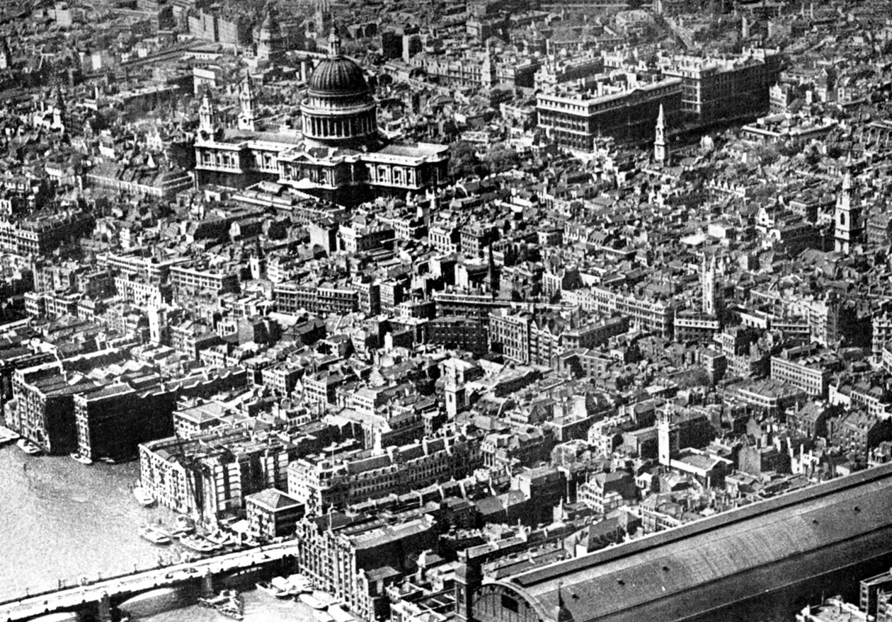 Luftaufnahme von London, mit St. Paul