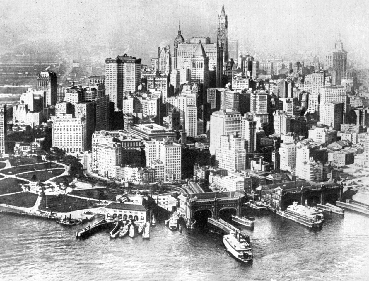 Luftaufnahme von Lower New York, USA, 1926 von Unbekannt