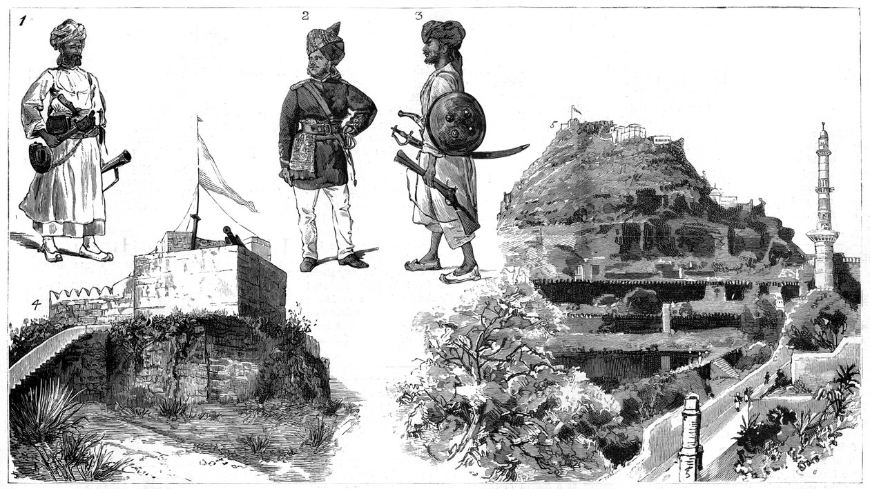Afghanen und Bilder von Hyderabad, Zentralindien von Unbekannt