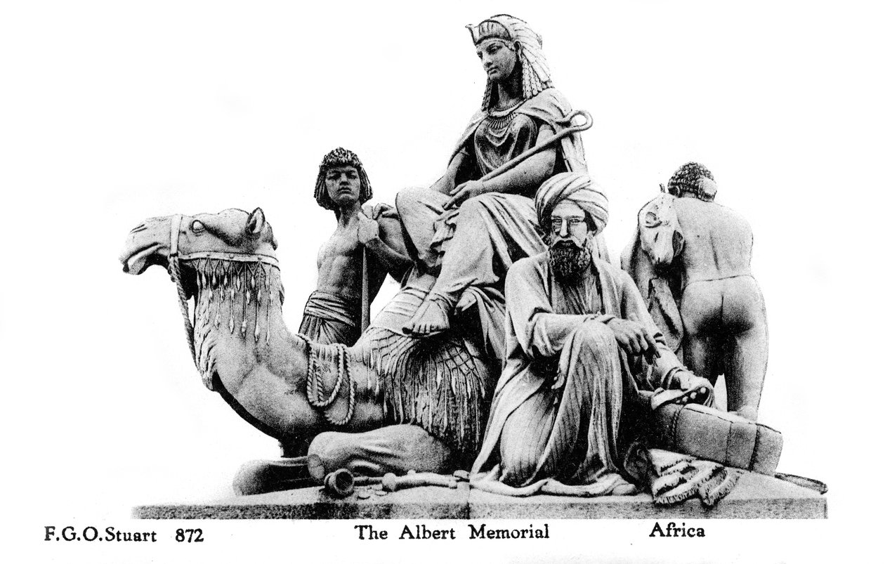 Afrika, das Albert Memorial, London, 20. Jahrhundert von Unbekannt