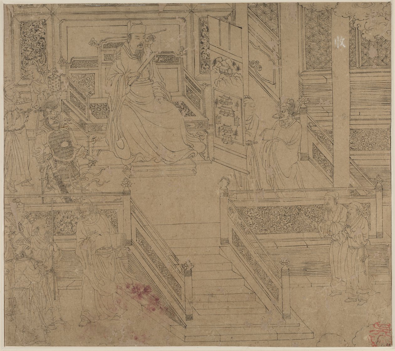 Album mit daoistischen und buddhistischen Themen: Könige der Hölle: Blatt 29, 1200er Jahre von Unbekannt