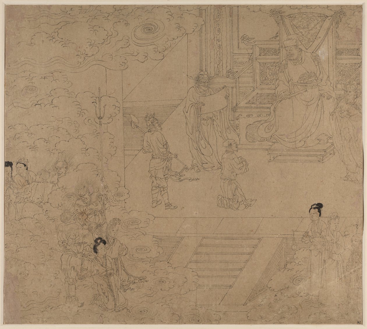 Album mit daoistischen und buddhistischen Themen: Könige der Hölle: Blatt 32, 1200er Jahre von Unbekannt