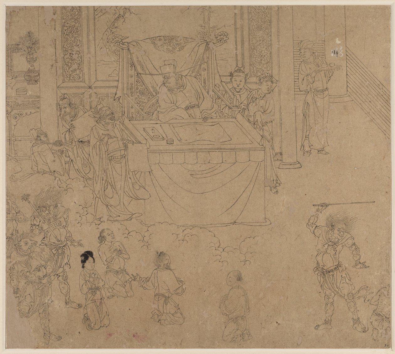 Album mit daoistischen und buddhistischen Themen: Könige der Hölle: Blatt 35, 1200er von Unbekannt