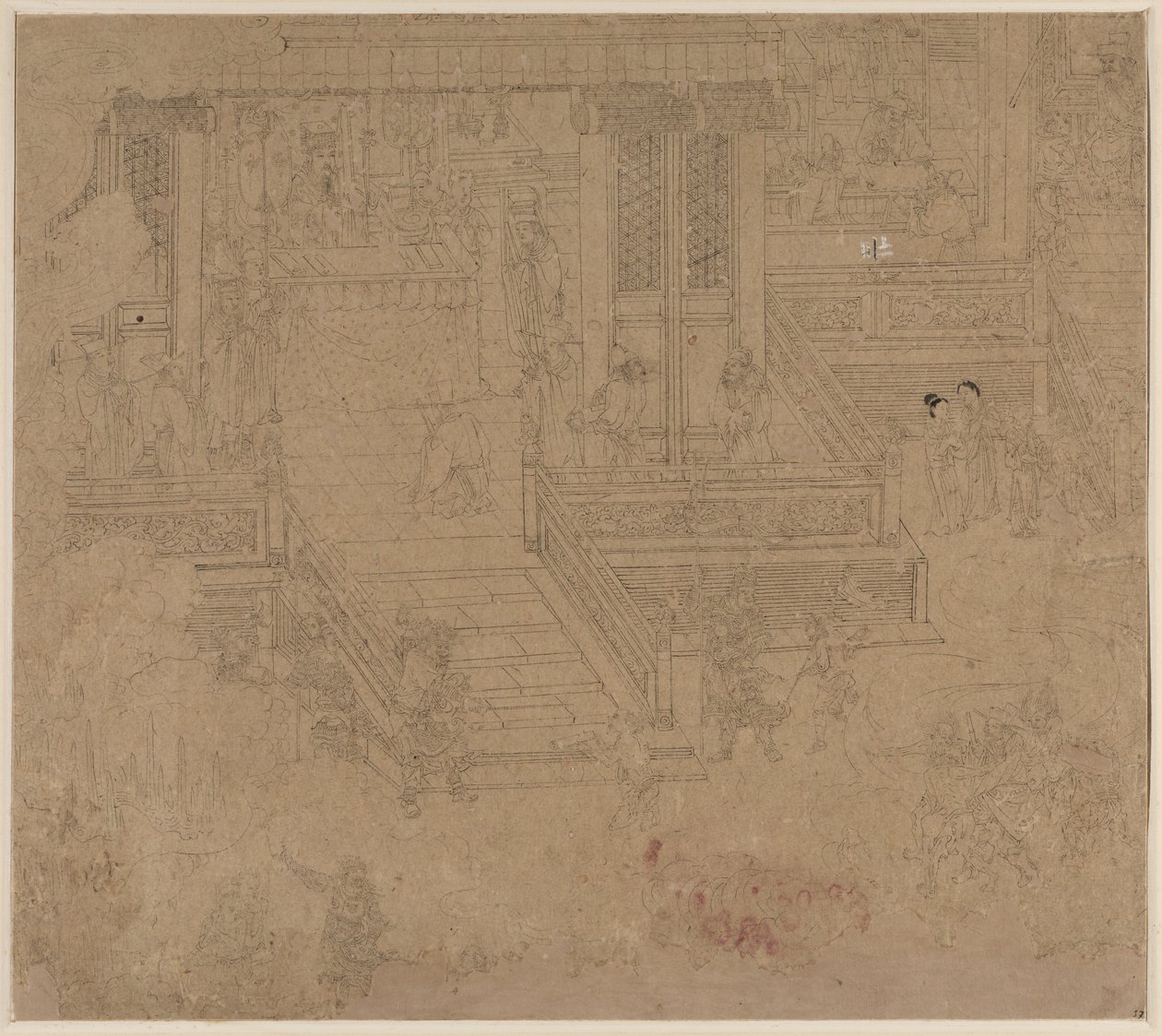 Album mit daoistischen und buddhistischen Themen: Könige der Hölle: Blatt 37, 1200er von Unbekannt