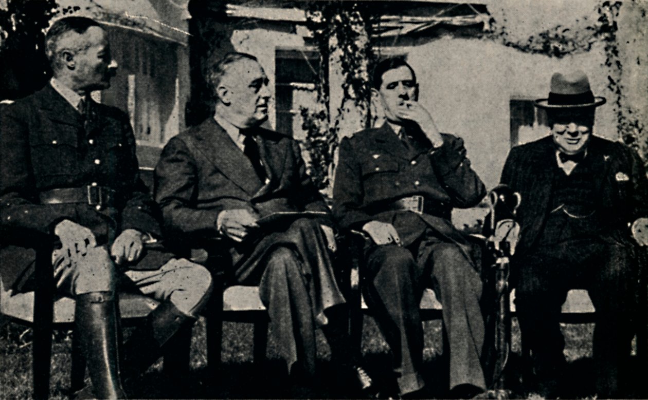 Alliierte Konferenz in Casablanca, Französisch-Marokko, Januar 1943, 1945 von Unbekannt