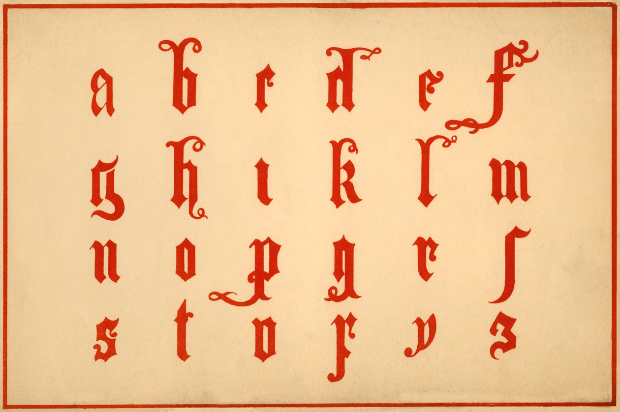 Alphabet, Buchstaben a-z, Kleinbuchstaben von Unbekannt
